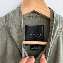 Load image into Gallery viewer, Sanctuary Keystone Collared Button Front Utility Shirt Jacket Green S
