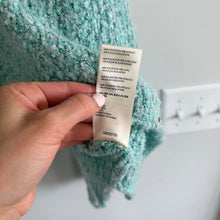 Load image into Gallery viewer, Free People Bff Loopy-Knit Cowl Neck Pullover Sweater Light Blue M
