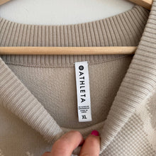 Load image into Gallery viewer, Athleta Jacquard Textured Crew Neckline Pull Over Sweater Cream XL
