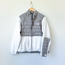 Load image into Gallery viewer, The North Face Denali Fleece Full Zip Polartec Puffer Jacket Gray Ivory XL

