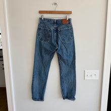 Load image into Gallery viewer, Levi's 501 Button Fly Distressed High Rise Straight Leg Jeans Blue 26
