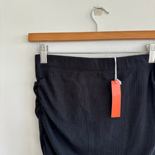 Load image into Gallery viewer, Sundry Ruched La Lune Fitted Ribbed Mini Skirt Black L NWT
