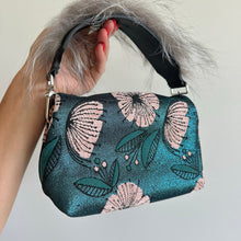 Load image into Gallery viewer, FURLA Metropolis Nuvola Fur Accent Detachable Handle Mini Handbag Pink Blue
