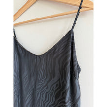 Load image into Gallery viewer, David Lerner Elsa Zebre Print Lightweight Cami Tank Top Black S NWT
