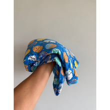 Load image into Gallery viewer, Little Sleepies Cookies &amp; Milk Receiving Wrap Baby Swaddle Blanket Blue OS
