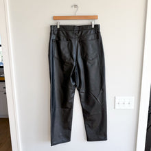 Load image into Gallery viewer, Abercrombie &amp; Fitch Ultra High Rise Ankle Straight Faux Leather Pants Black 31
