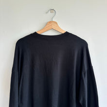 Load image into Gallery viewer, Eileen Fisher Stretch Jersey Knit Crew Neck Long Top Black M
