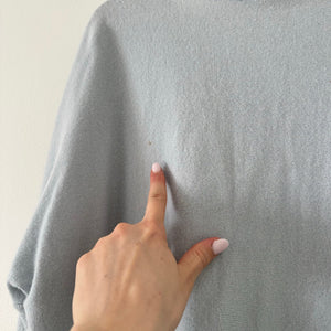 BCBGMAXAZRIA Merino Wool Blend Crew Neck Pullover Sweater Blue M