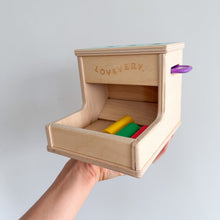 Load image into Gallery viewer, Lovevery Playkit 11-12 Months Wooden Peg Drop Montessori Toy
