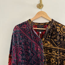 Load image into Gallery viewer, Johnny Was Frida Velvet Patterned Button Down Shirt Red/Yellow M
