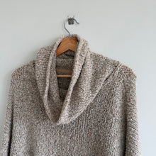 Load image into Gallery viewer, Free People Bff Loopy-Knit Cowl Neck Pullover Sweater Beige S
