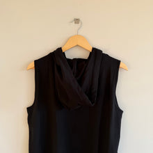 Load image into Gallery viewer, Eileen Fisher Traceable Organic Cotton Jersey Hooded Dress Black M
