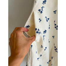 Load image into Gallery viewer, Universal Thread Button Front Floral Print Sleeveless Mini Dress Cream Blue M
