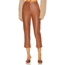 Load image into Gallery viewer, Commando Faux Leather 7/8 High Rise Casual Trouser Pants Cocoa Brown L
