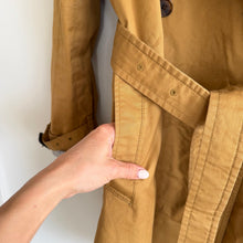 Load image into Gallery viewer, J. Crew City Double-Breasted Mid-Length Trench Coat Camel 8
