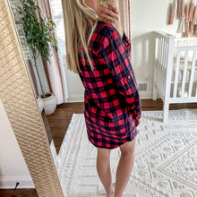 Load image into Gallery viewer, ATM Anthony Thomas Melillo Hollyberry Midnight Plaid Flannel Dress

