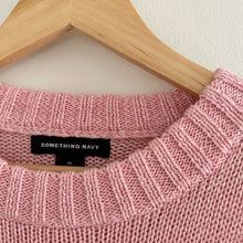 Load image into Gallery viewer, Something Navy Crew Neck Knit Pullover Sweater Pink M
