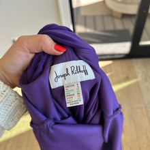 Load image into Gallery viewer, Joseph Ribkoff Cinch Side Draped Back Sleeveless Dress Purple 6
