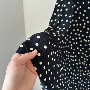 Free People Thats A Wrap High Rise Polka Dot Maxi Skirt Black White S