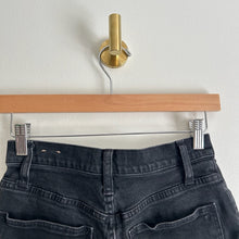 Load image into Gallery viewer, Madewell High-Rise Denim Raw Hem Cut-Off Shorts Black 24
