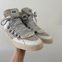 Load image into Gallery viewer, P448 Bali Sherpa High Top Lace Up Round Toe Casual Sneakers White 39
