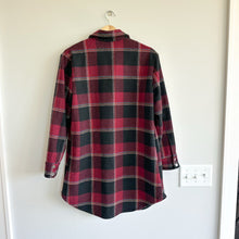 Load image into Gallery viewer, BB Dakota Had To Be Plaid Pattern Long Sleeve Collared Shacket Red/Black S
