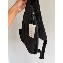 Load image into Gallery viewer, Athleta Crest Lightweight Travel Sporty Sling Bag Black One Size NEW
