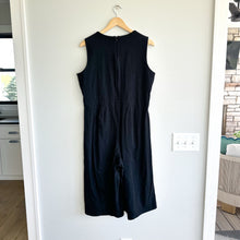 Load image into Gallery viewer, Eileen Fisher Culotte V-Neck Sleeveless Cropped Jumpsuit Black M
