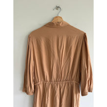 Load image into Gallery viewer, The Drop x Cella Jane Praline Gathered-Waist Mini Shirt Dress Brown L
