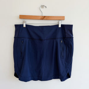 Athleta Fairway High Rise Golf 16" Activewear Skort Blue XL