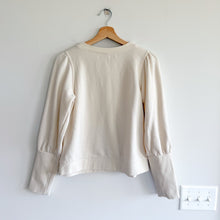 Load image into Gallery viewer, A New Day Puff Balloon Sleeve Pullover Sweatshirt Ivory XS
