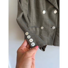 Load image into Gallery viewer, Ralph Lauren Houndstooth Double Breasted Blazer Skirt Set Brown Black 6

