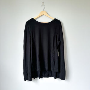 Kal Rieman Cape Sweatshirt Boat Neck Pullover Black L NWT