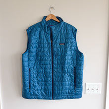 Load image into Gallery viewer, Patagonia Men's Nano Puff Center Front Full Zip Vest Balkan Blue XXL
