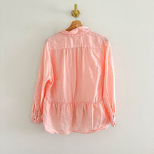 Load image into Gallery viewer, Anthropologie Holding Horses Mckenzie Linen Peplum Long Sleeve Button Up Shirt XS
