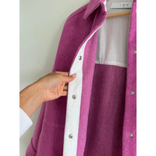 Load image into Gallery viewer, IRO Bardak Snap Button Wool Blend Oversized Shacket Fuschia Pink 36
