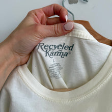 Load image into Gallery viewer, Recycled Karma Merry Minimalist Shrunken Baby Tee Pull On Top Cream L
