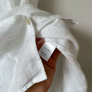 J. Jill Linen Button Front Sleeveless Shirt White SP