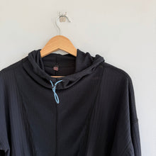 Load image into Gallery viewer, FP Movement Honey Dove Ribbed Hooded Long Sleeve Pullover Black S
