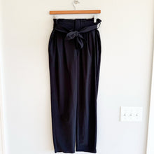 Load image into Gallery viewer, Athleta Skyline II Stretch Belted Tie Waist Wide Leg Pants Black 6
