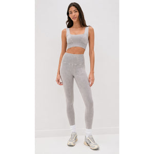 FP Movement Good Karma Square Neck Sports Bra Leggings Set Gray XS