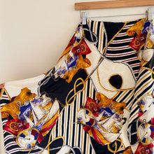 Load image into Gallery viewer, Celine Silk Clock Abstract Scarf Black Multi
