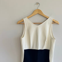 Load image into Gallery viewer, Three Dots Colorblock Pattern Sleeveless Sheath Dress White/Black S NWT
