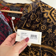 Load image into Gallery viewer, Johnny Was Frida Velvet Patterned Button Down Shirt Red/Yellow M

