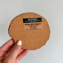 Load image into Gallery viewer, Kim Seybert Round Strata Acrylic Stone Inspired Drink Coaster Set of 4 Blue NWT
