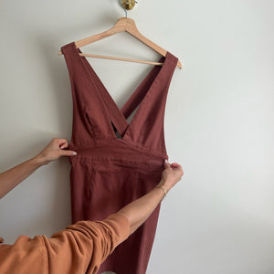 Forever 21 Empire West V-Neck A-line Mini Dress Mauve M