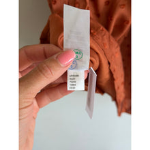 Load image into Gallery viewer, Loft Swiss Dot Cami Swing Scoop Neck Mini Dress Orange M NWT
