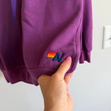 Load image into Gallery viewer, Aviator Nation Bold Fade Relaxed Crew Sweatshirt Purple L NWT
