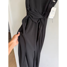 Load image into Gallery viewer, Dress The Population Agathe Crepe Wrap Waist Dress Maxi Black S NWT
