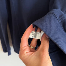 Load image into Gallery viewer, Vineyard Vines Shep Shirt Gingham Whale Shoulder 1/4 Zip Sweatshirt Blue M
